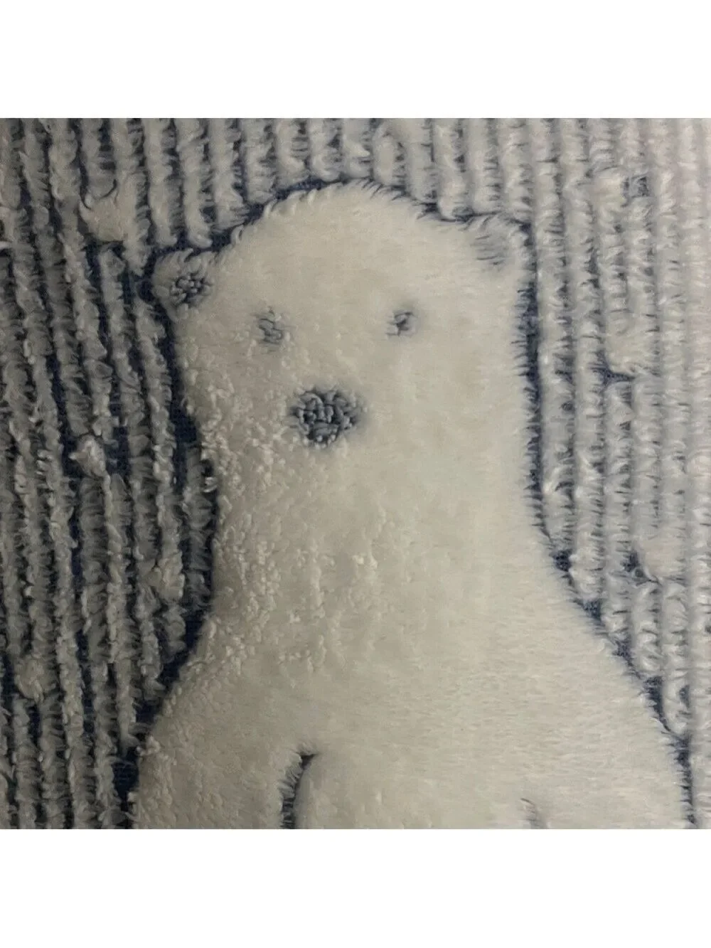 Polar Bear Patterned Blue and White throw